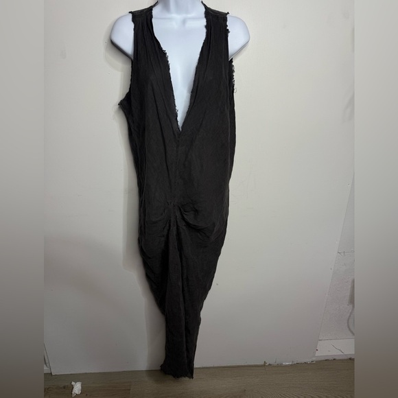 JAGA Distressed Grey Linen Dress - Picture 4 of 7